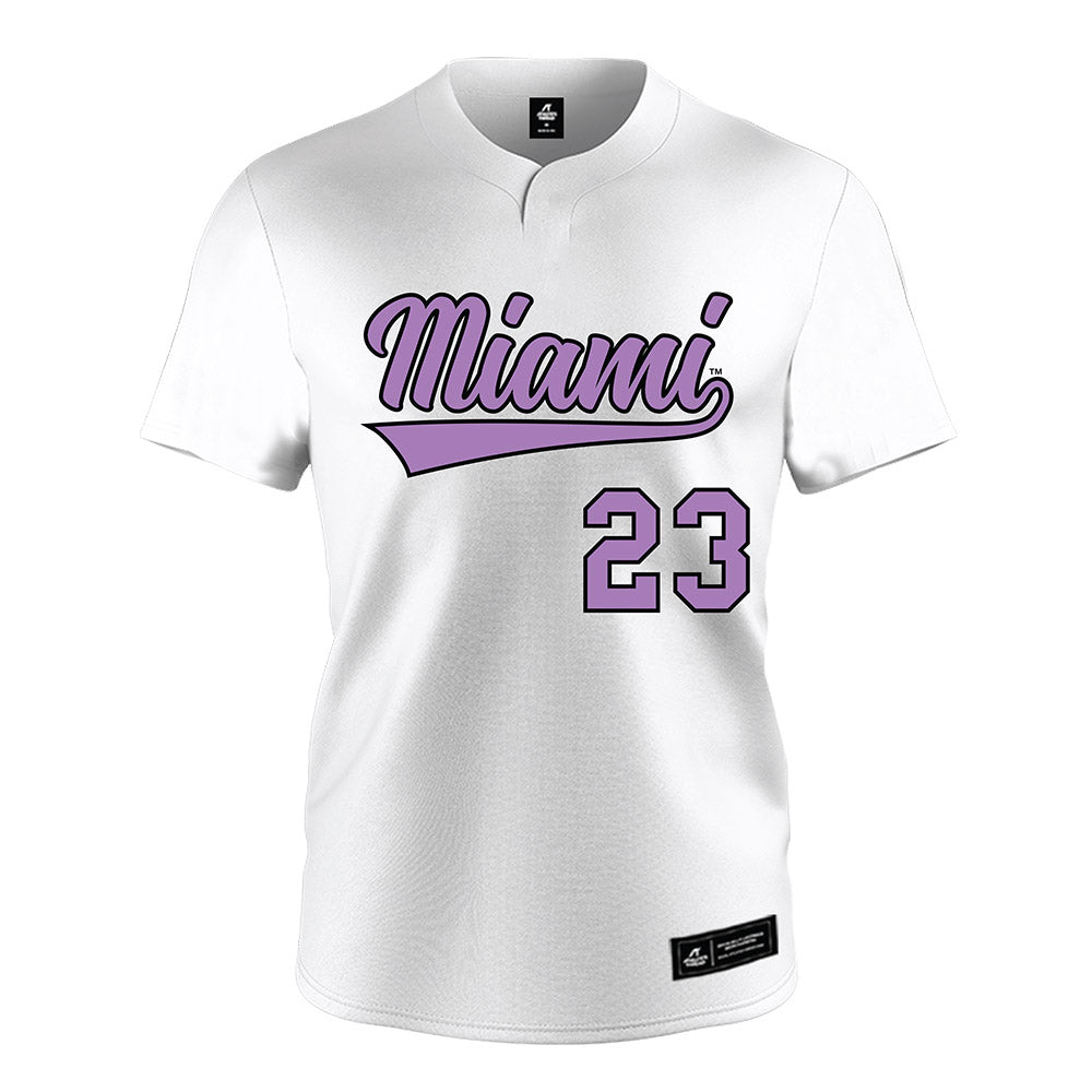 Miami of Ohio - NCAA Softball : Mia Fleming - White Jersey-0