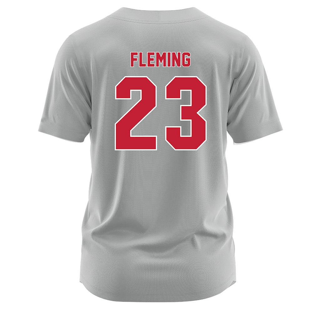 Miami of Ohio - NCAA Softball : Mia Fleming - Grey Jersey-1