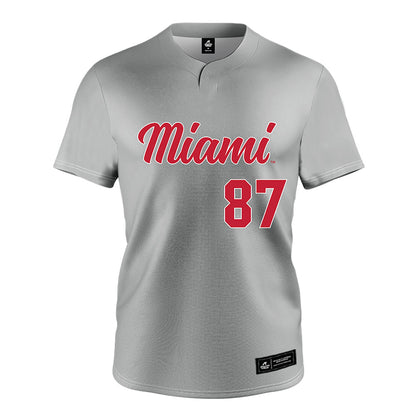 Miami of Ohio - NCAA Softball : Ella Carter - Grey Jersey-0