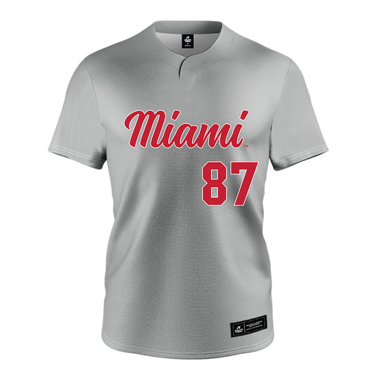 Miami of Ohio - NCAA Softball : Ella Carter - Grey Jersey-0