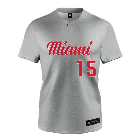 Miami of Ohio - NCAA Softball : Angelina Ricciardi - Grey Jersey-0