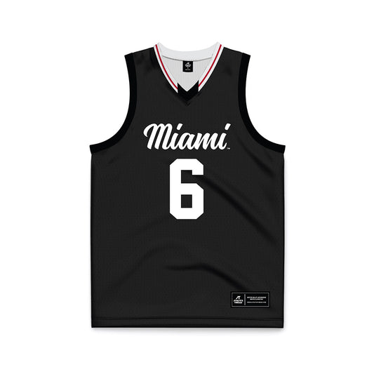 Miami of Ohio - NCAA Men's Basketball : Justin Kirby - Black Basketball Jersey-0