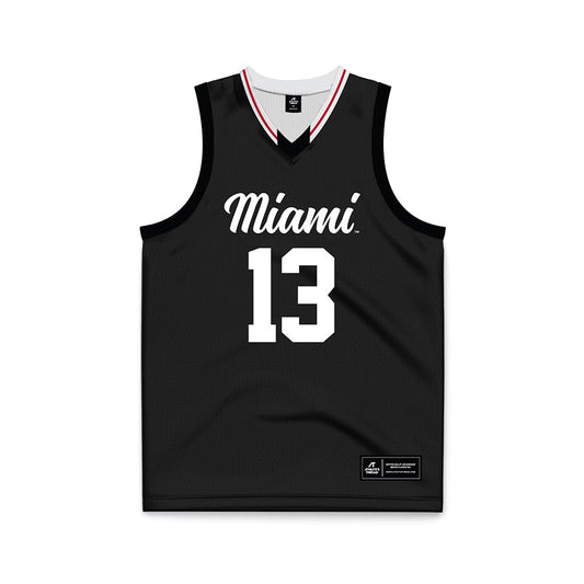 Miami of Ohio - NCAA Men's Basketball : Antwone Woolfolk - Black Basketball Jersey-0