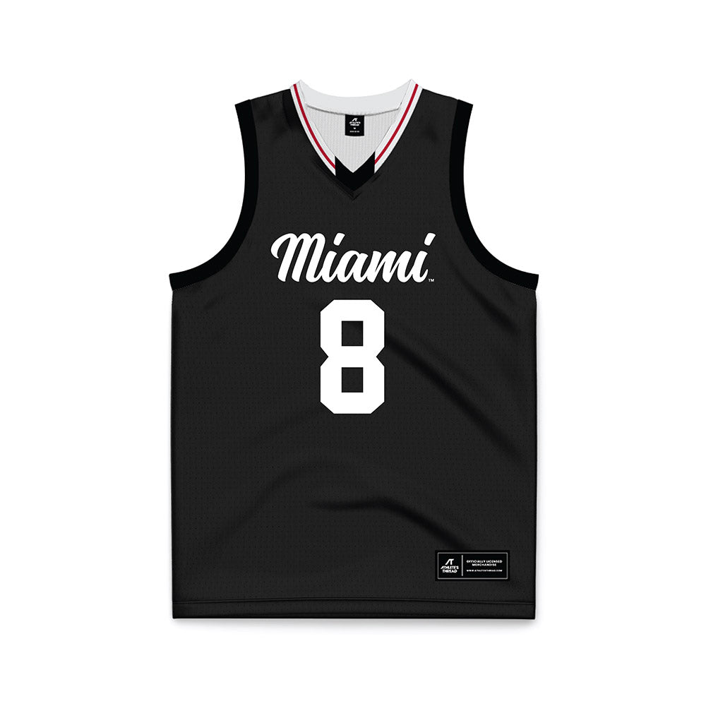 Miami of Ohio - NCAA Men's Basketball : Eli Yofan - Black Basketball Jersey-0