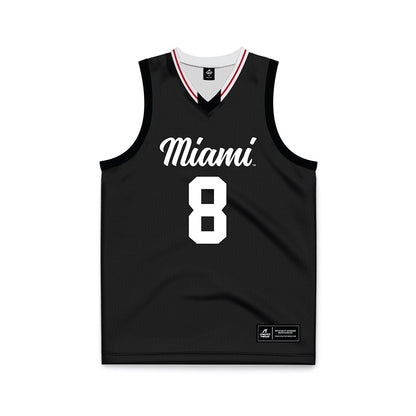 Miami of Ohio - NCAA Men's Basketball : Eli Yofan - Black Basketball Jersey-0