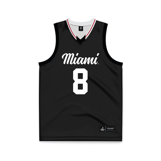 Miami of Ohio - NCAA Men's Basketball : Eli Yofan - Black Basketball Jersey-0