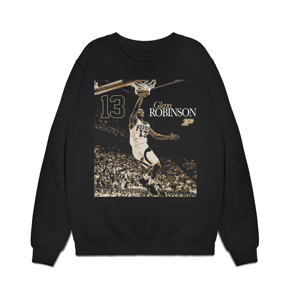 Purdue - NCAA Men's Basketball Legends : Glenn Robinson - Graphic Tee Premium Crewneck Sweatshirt-0