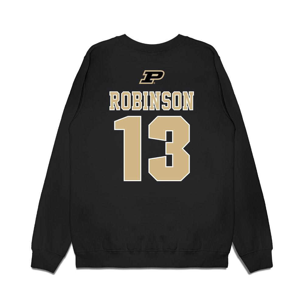 Purdue - NCAA Men's Basketball Legends : Glenn Robinson - Classic Premium Crewneck Sweatshirt-1