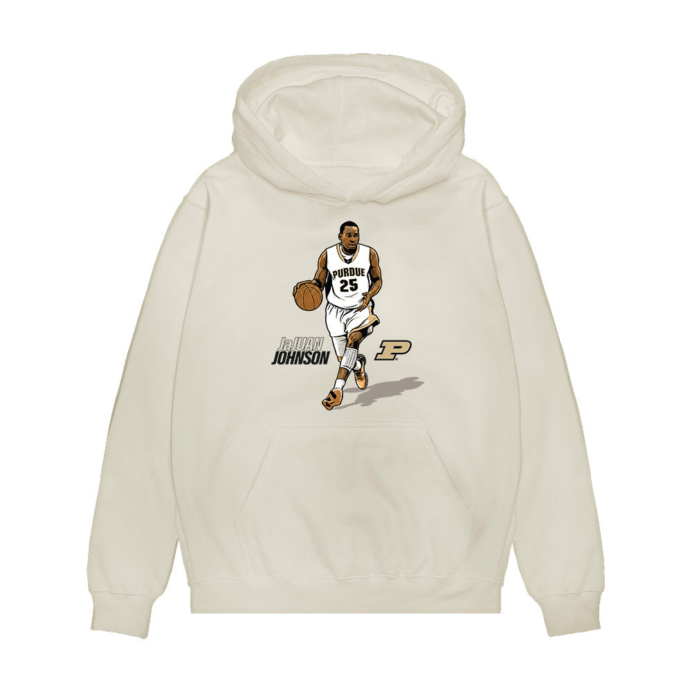 Purdue - NCAA Men's Basketball Legends : JaJuan Johnson - Premium Hooded Sweatshirt-0