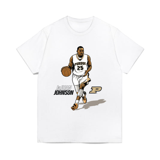 Purdue - NCAA Men's Basketball Legends : JaJuan Johnson - Comfort Colors T-Shirt-0