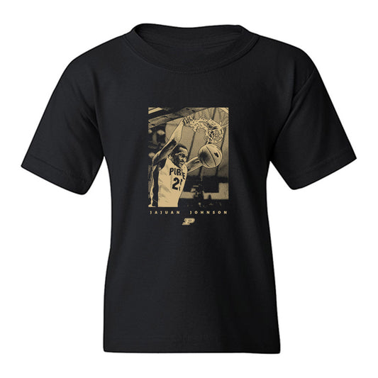Purdue - NCAA Men's Basketball Legends : JaJuan Johnson - Mono Youth T-Shirt-0