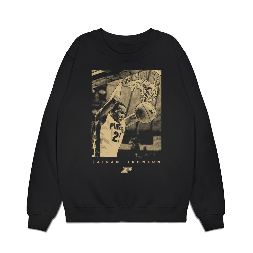 Purdue - NCAA Men's Basketball Legends : JaJuan Johnson - Mono Premium Crewneck Sweatshirt-0