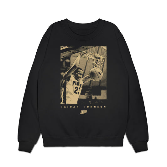 Purdue - NCAA Men's Basketball Legends : JaJuan Johnson - Mono Premium Crewneck Sweatshirt-0