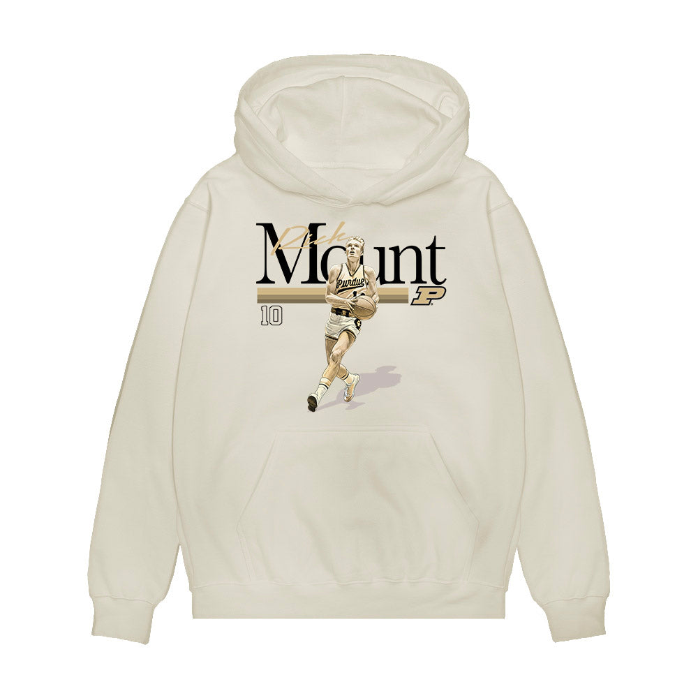 Purdue - NCAA Men's Basketball Legends : Rick Mount - Graphic Tee Premium Hooded Sweatshirt-0