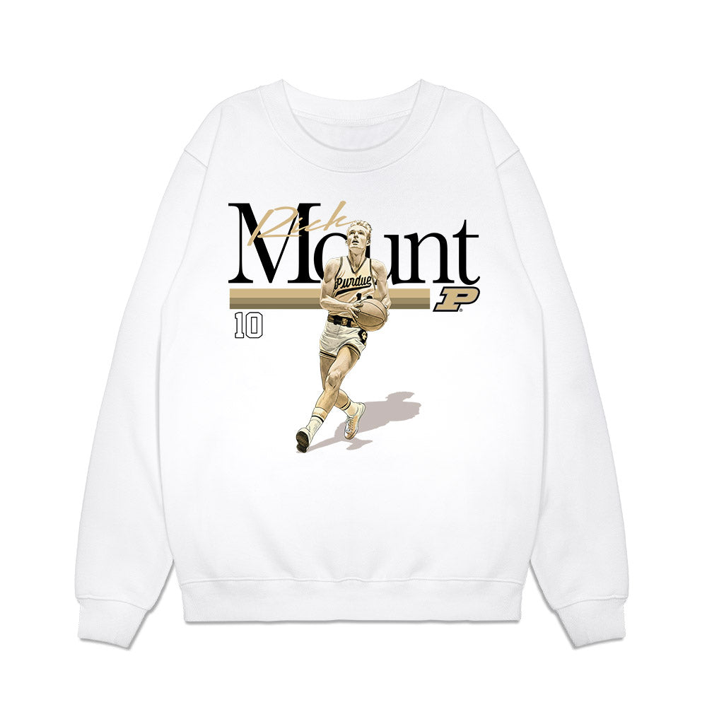 Purdue - NCAA Men's Basketball Legends : Rick Mount - Graphic Tee Premium Crewneck Sweatshirt-0