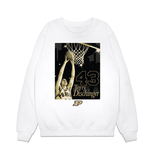 Purdue - NCAA Men's Basketball Legends : Terry Dischinger - Mono Premium Crewneck Sweatshirt-0