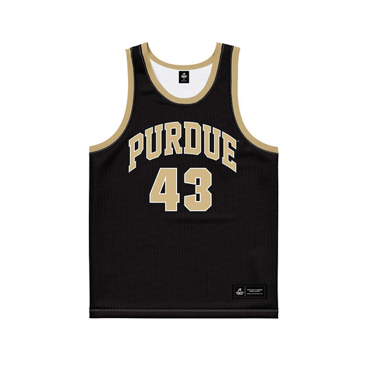 Purdue - NCAA Men's Basketball Legends : Terry Dischinger - Black Basketball Jersey-0
