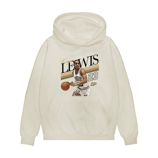 Purdue - NCAA Men's Basketball Legends : Troy Lewis - Caricature Premium Hooded Sweatshirt-0