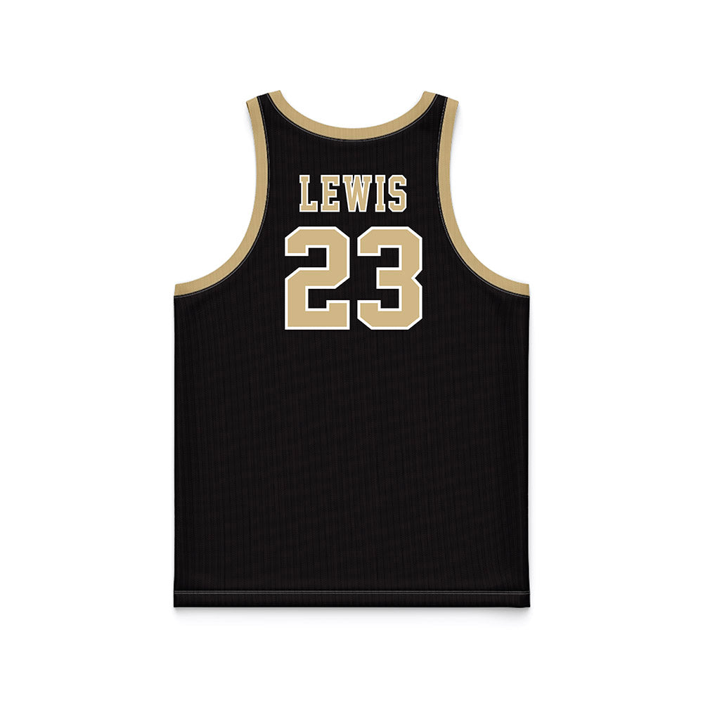 Purdue - NCAA Men's Basketball Legends : Troy Lewis - Black Basketball Jersey-1
