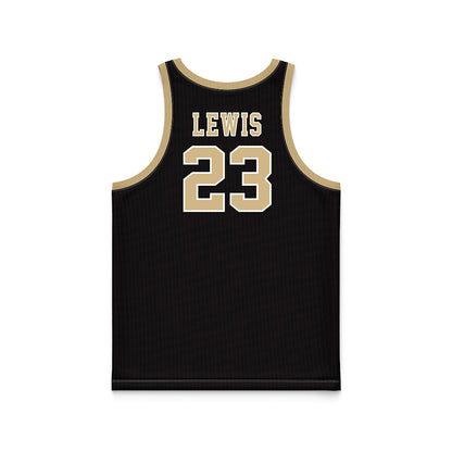 Purdue - NCAA Men's Basketball Legends : Troy Lewis - Black Basketball Jersey-1