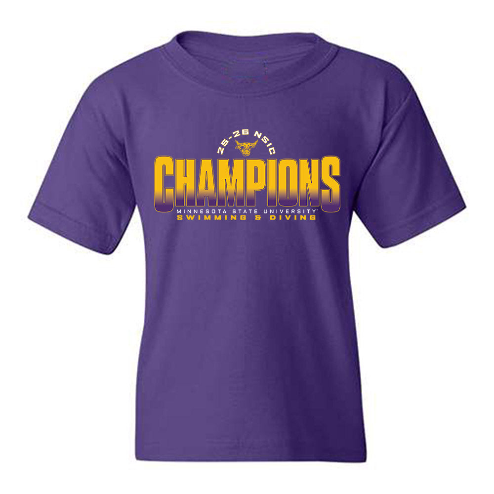 Minn. St. - NCAA Women's Swimming & Diving : Avery Larson - 25-26 NSIC Champions Shersey Youth T-Shirt-0
