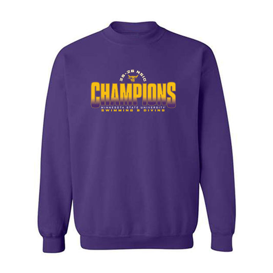 Minn. St. - NCAA Women's Swimming & Diving : Avery Larson - 25-26 NSIC Champions Shersey Crewneck Sweatshirt-0