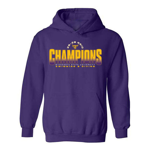 Minn. St. - NCAA Women's Swimming & Diving : Avery Larson - 25-26 NSIC Champions Shersey Hooded Sweatshirt-0