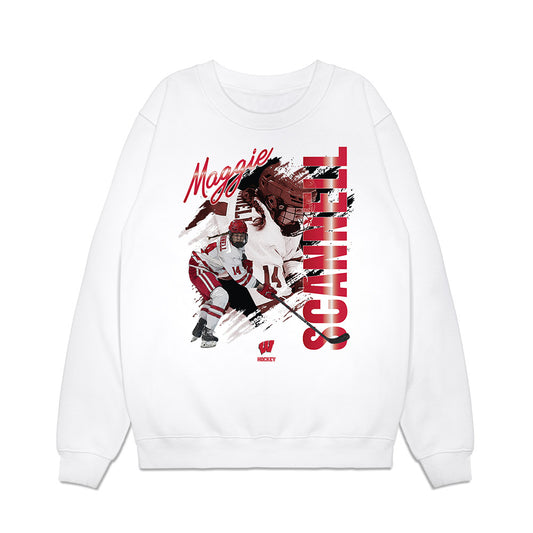 Wisconsin - NCAA Women's Ice Hockey : Maggie Scannell - Collage Premium Crewneck Sweatshirt-0