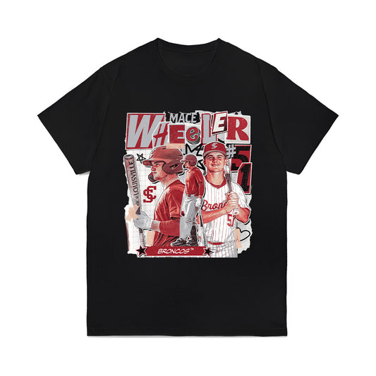 SCU - NCAA Baseball : Mace Wheeler - Caricature Comfort Colors T-Shirt-0