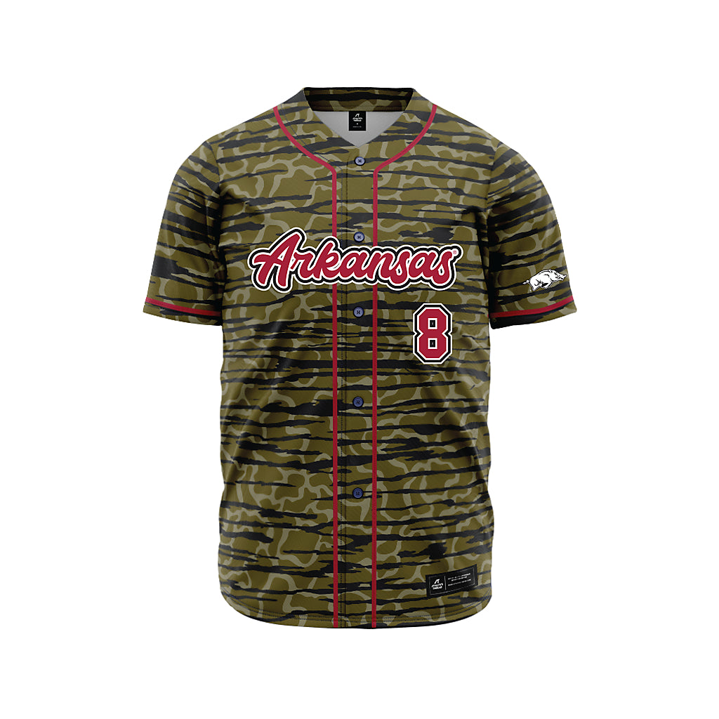 Arkansas - NCAA Baseball : Camden Kozeal - Camo Jersey-0