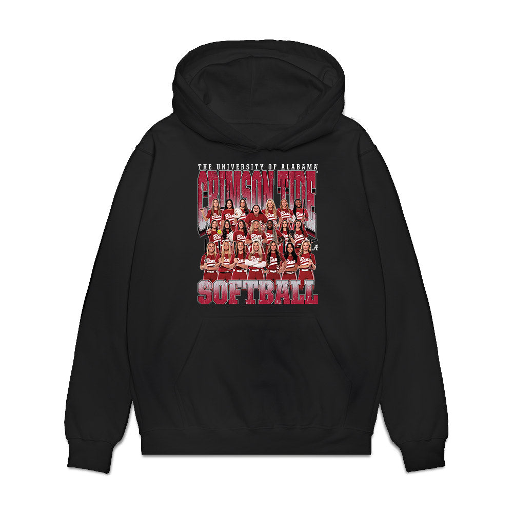 Alabama - NCAA Softball : - Team Collage Premium Hooded Sweatshirt-0