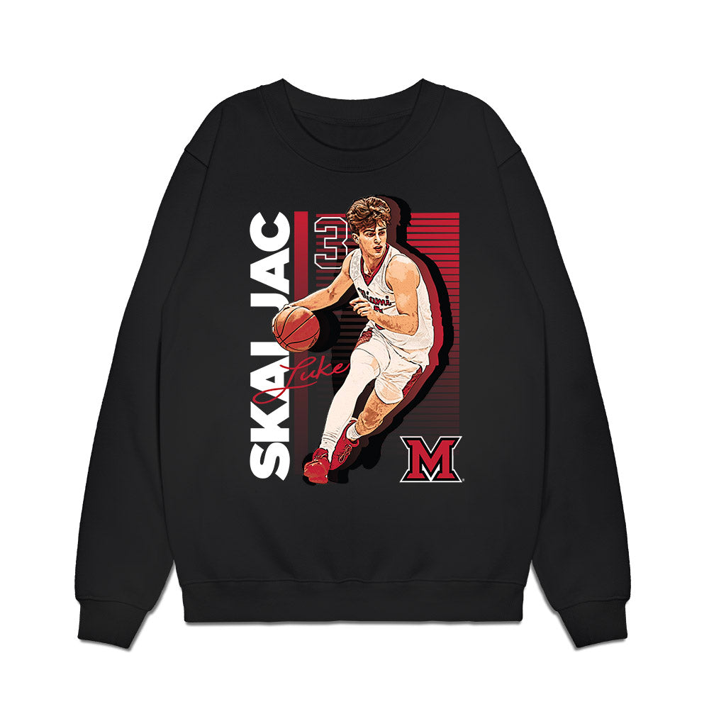 Miami of Ohio - NCAA Men's Basketball : Luke Skaljac - Graphic Premium Crewneck Sweatshirt-0