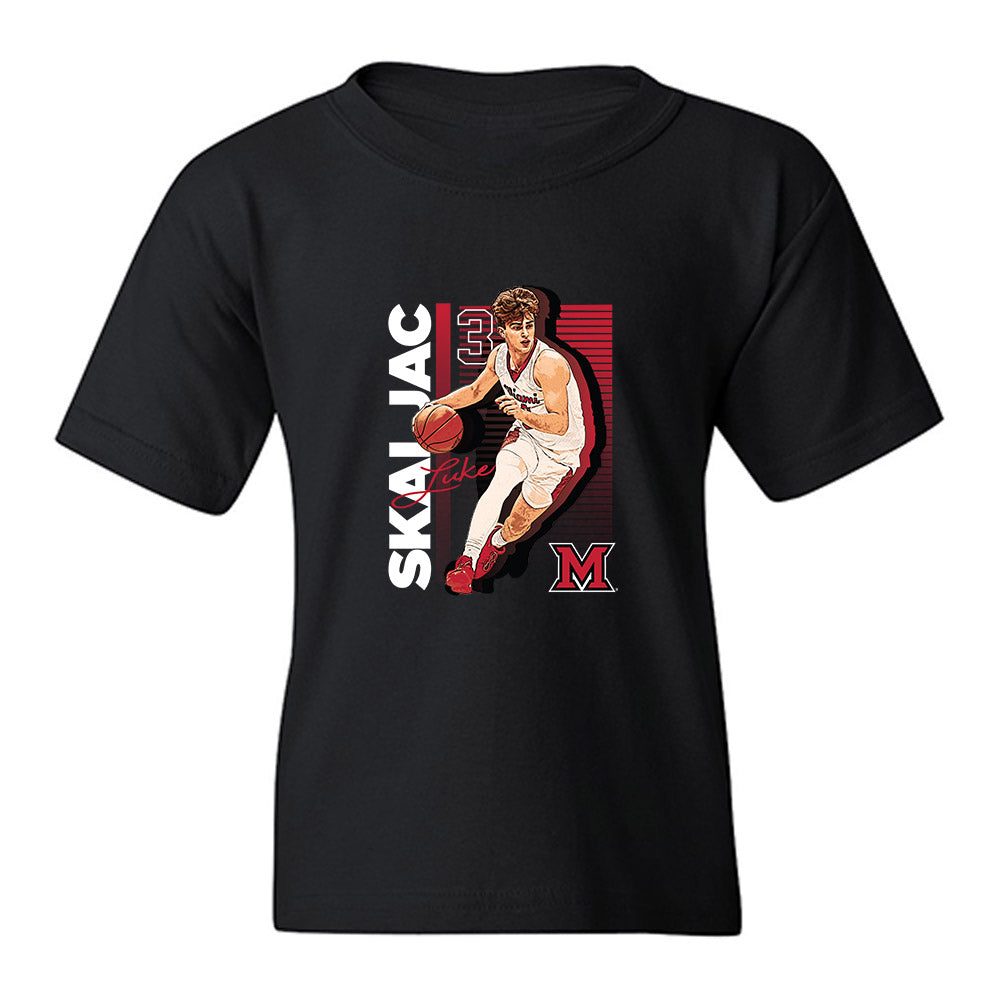 Miami of Ohio - NCAA Men's Basketball : Luke Skaljac - Graphic Youth T-Shirt-0