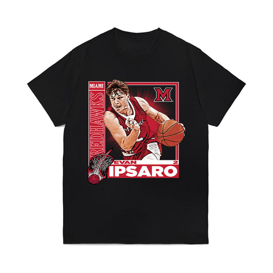 Miami of Ohio - NCAA Men's Basketball : Evan Ipsaro - Graphic Comfort Colors T-Shirt-0