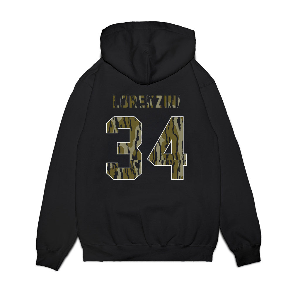 Arkansas - NCAA Baseball : Joey Lorenzini - Camo Shersey Premium Hooded Sweatshirt-1