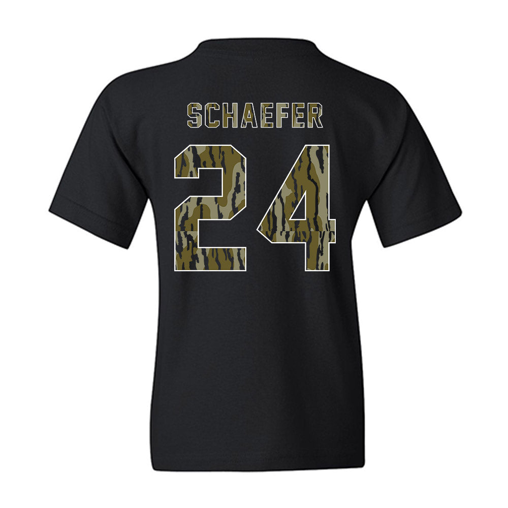 Arkansas - NCAA Baseball : Landon Schaefer - Camo Shersey Youth T-Shirt-1