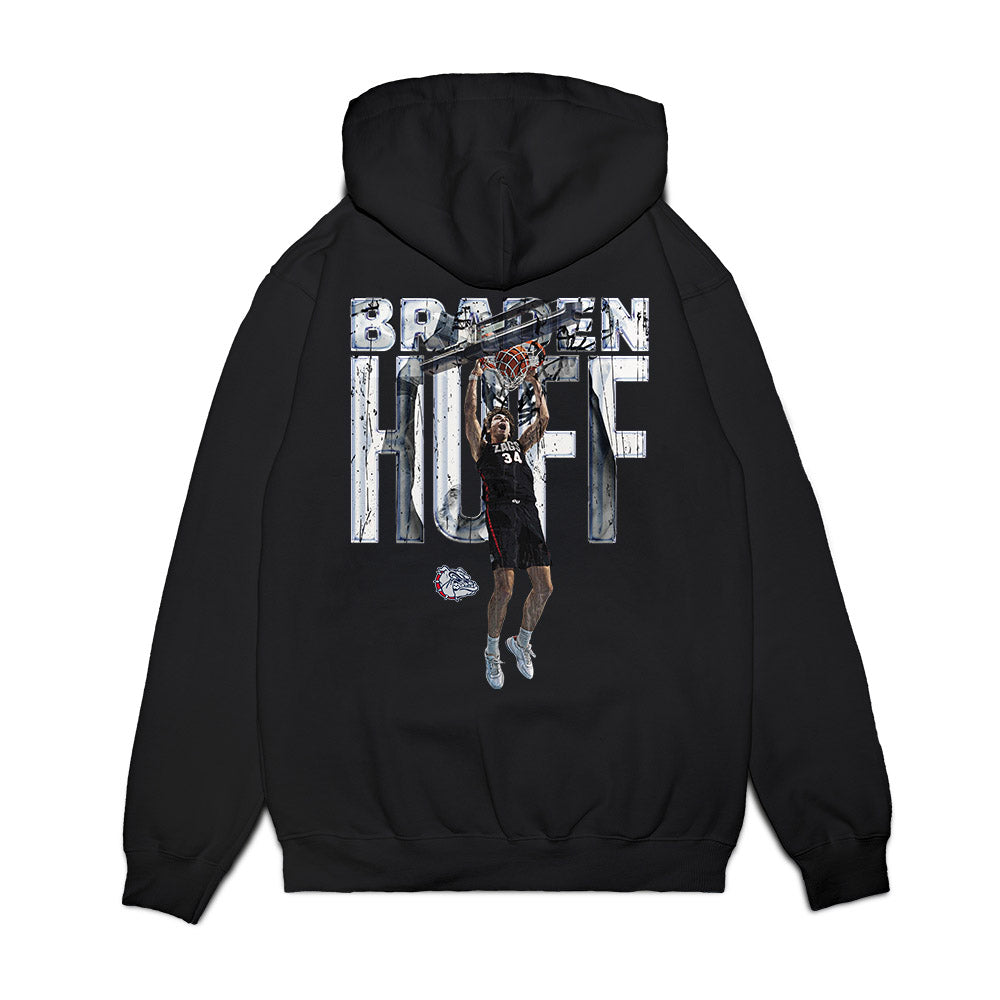 Gonzaga - NCAA Men's Basketball : Braden Huff - Premium Hooded Sweatshirt-1