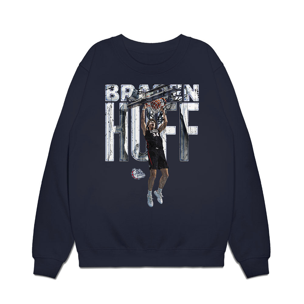 Gonzaga - NCAA Men's Basketball : Braden Huff - Premium Crewneck Sweatshirt-0