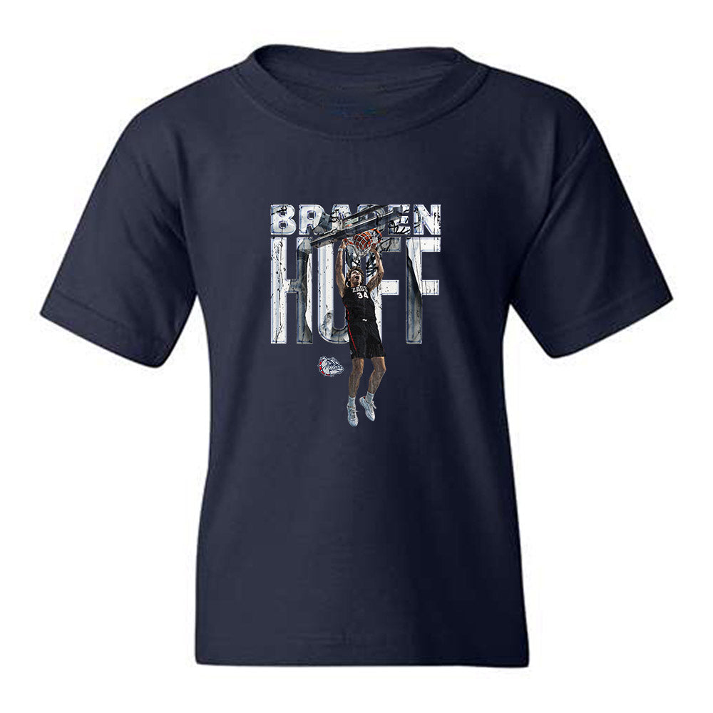 Gonzaga - NCAA Men's Basketball : Braden Huff - Youth T-Shirt-0
