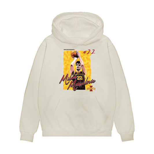 Iowa State - NCAA Men's Basketball : Milan Momcilovic - Card Inspired Premium Hooded Sweatshirt-0