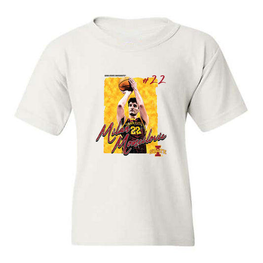 Iowa State - NCAA Men's Basketball : Milan Momcilovic - Card Inspired Youth T-Shirt-0