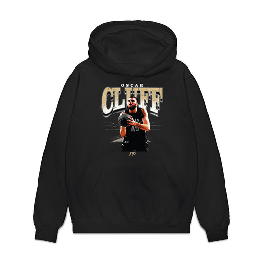 Purdue - NCAA Men's Basketball : Oscar Cluff - Collage Premium Hooded Sweatshirt-0