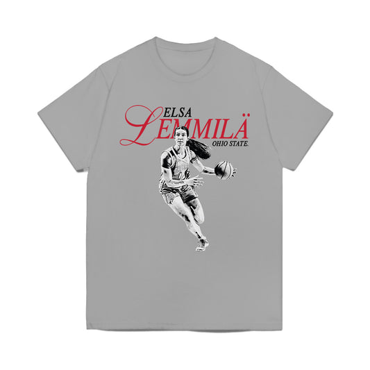 Ohio State - NCAA Women's Basketball : Elsa Lemmila - Legacy Comfort Colors T-Shirt-0