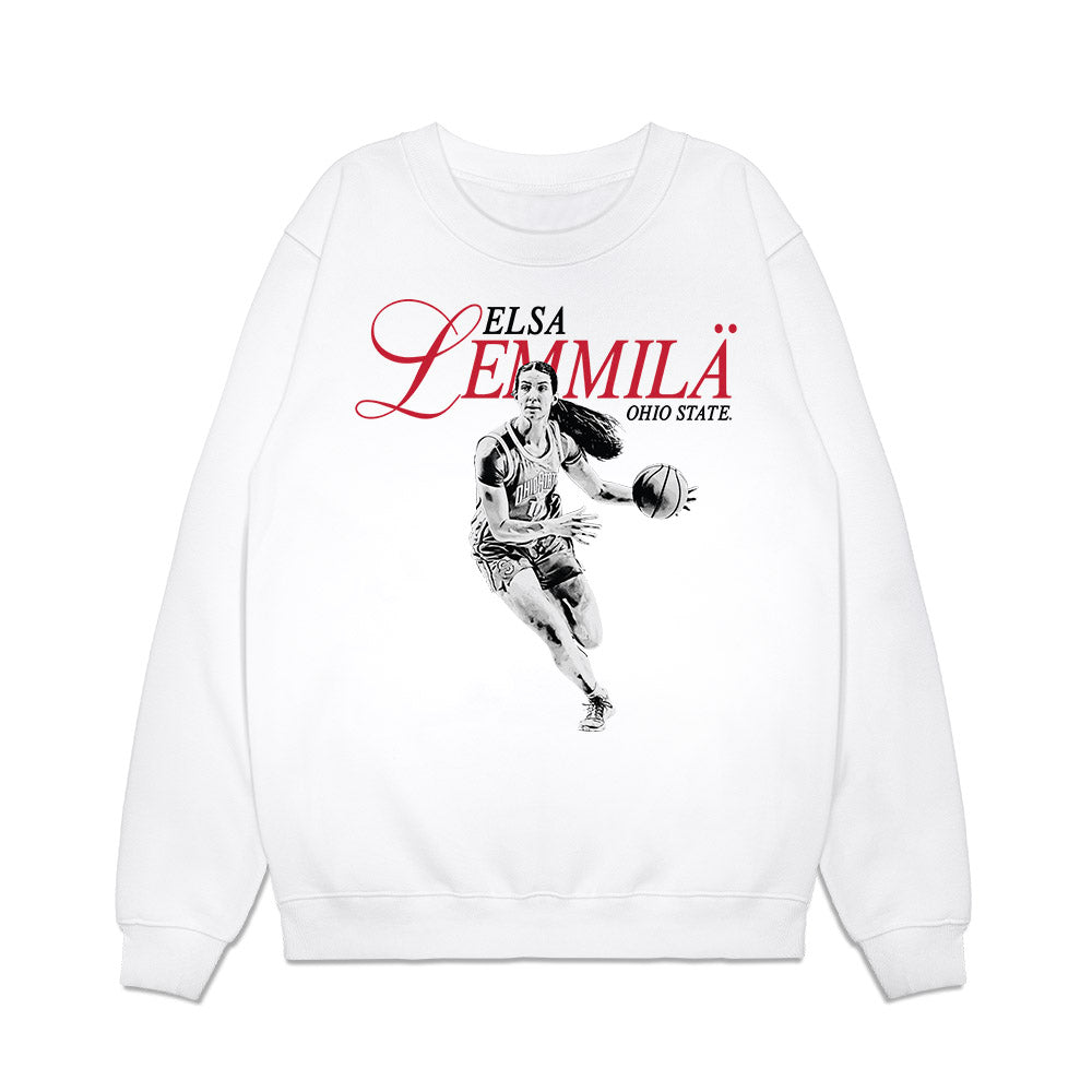 Ohio State - NCAA Women's Basketball : Elsa Lemmila - Legacy Premium Crewneck Sweatshirt-0