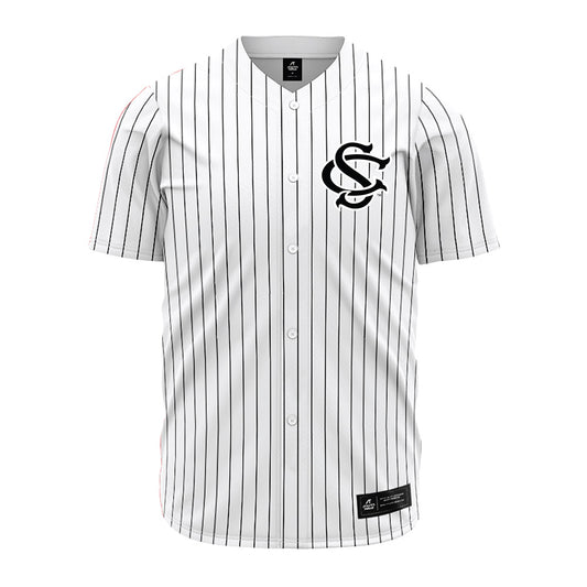 South Carolina - NCAA Baseball : Ethan Lizama - Pinstripe Jersey-0