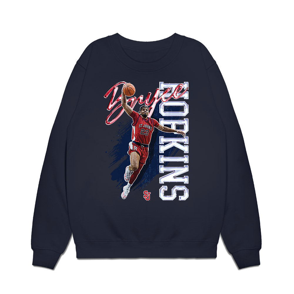 St. Johns - NCAA Men's Basketball : Bryce Hopkins - Collage Premium Crewneck Sweatshirt-0