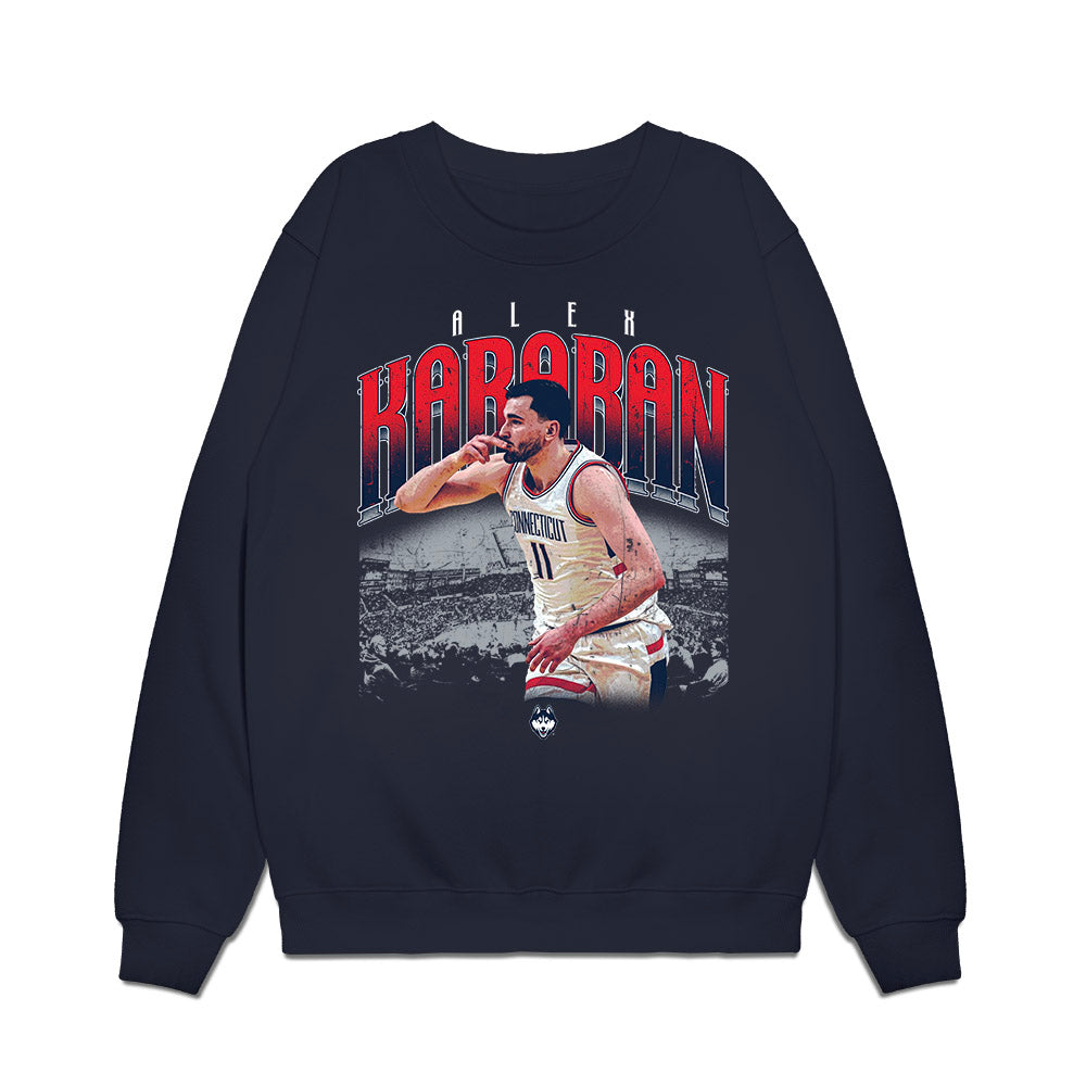 UConn - NCAA Men's Basketball : Alex Karaban - Collage Premium Crewneck Sweatshirt-0