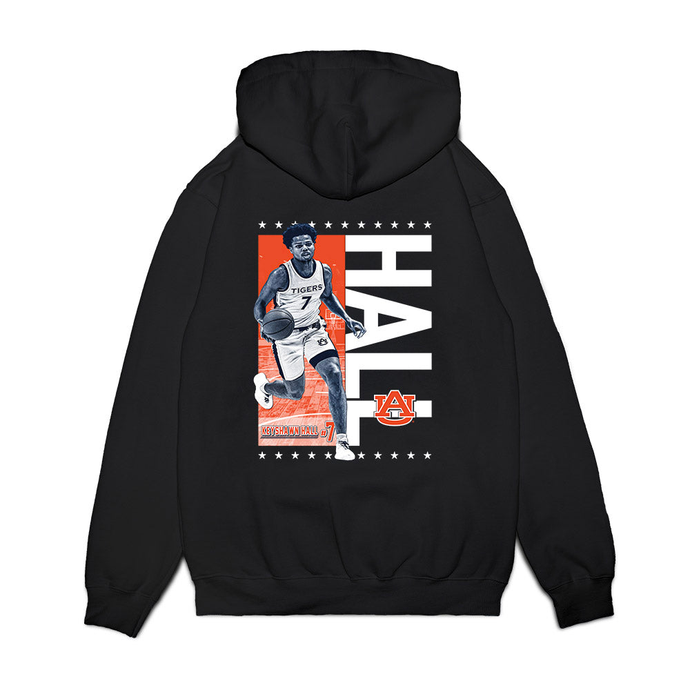 Auburn - NCAA Men's Basketball : Keyshawn Hall - Collage Premium Hooded Sweatshirt-1