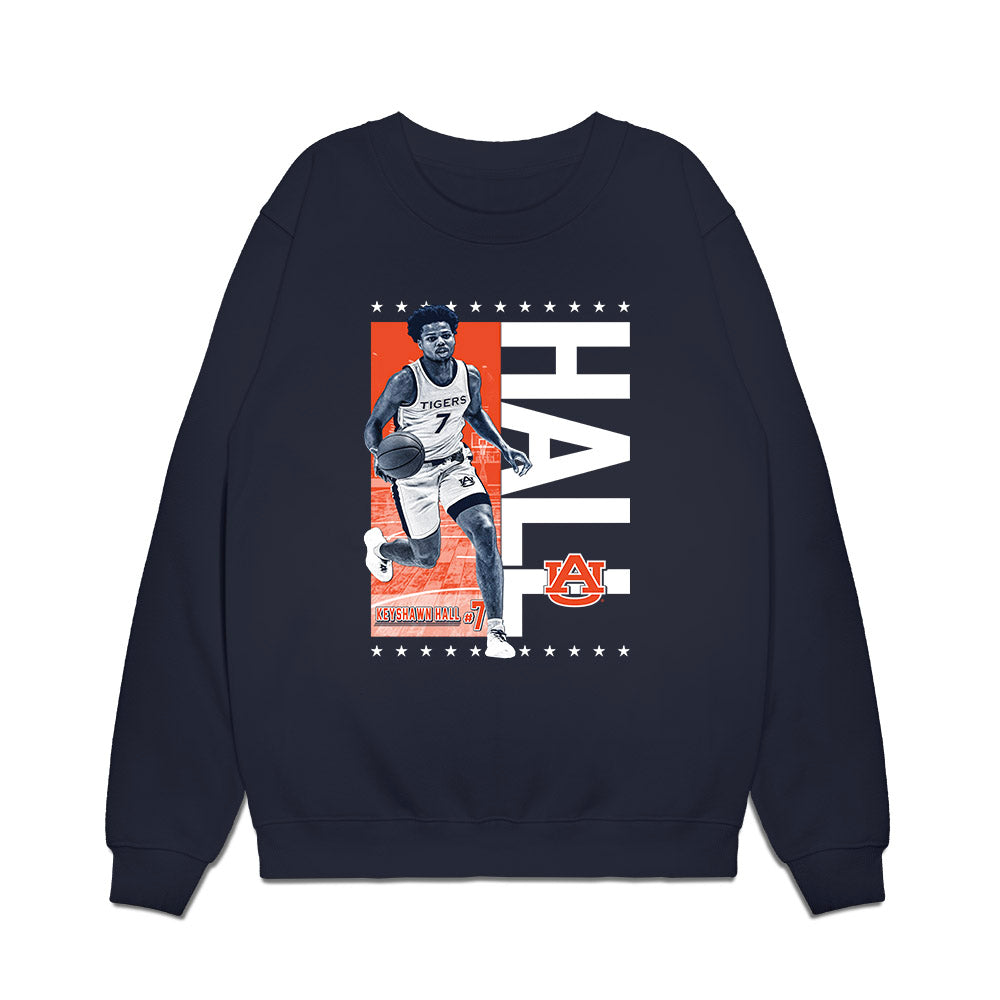 Auburn - NCAA Men's Basketball : Keyshawn Hall - Collage Premium Crewneck Sweatshirt-0