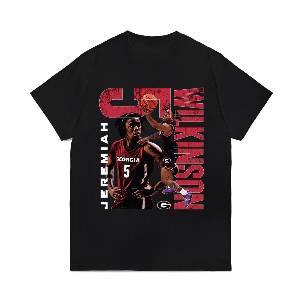 Georgia - NCAA Men's Basketball : Jeremiah Wilkinson - Collage Comfort Colors T-Shirt-0